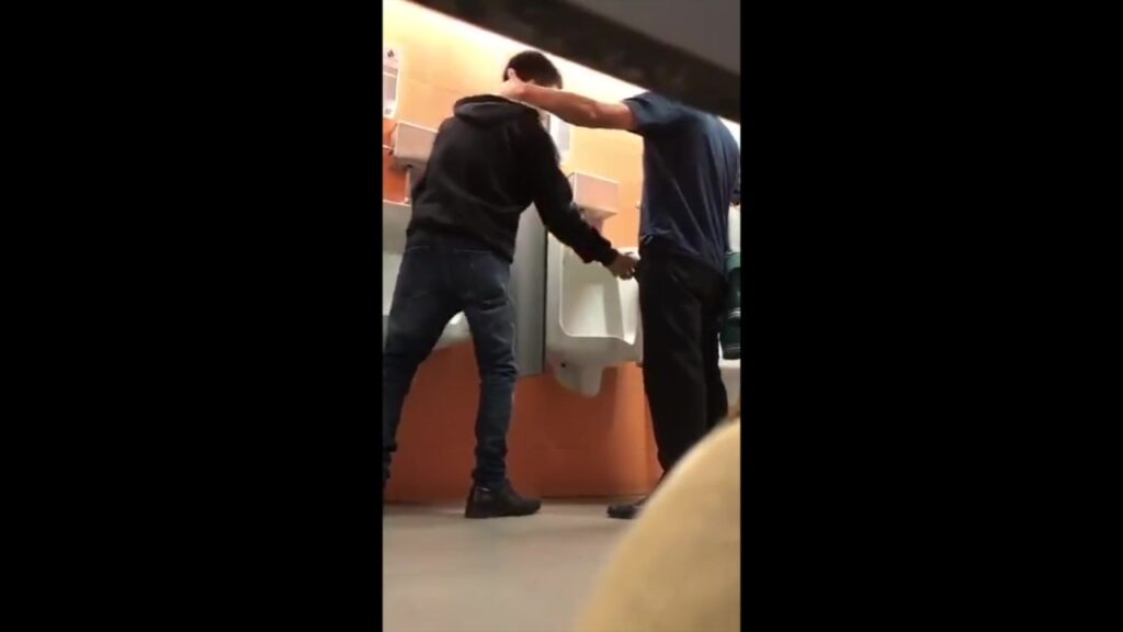 Having Fun at the URINALS / CRUISING Latino Gay Porn