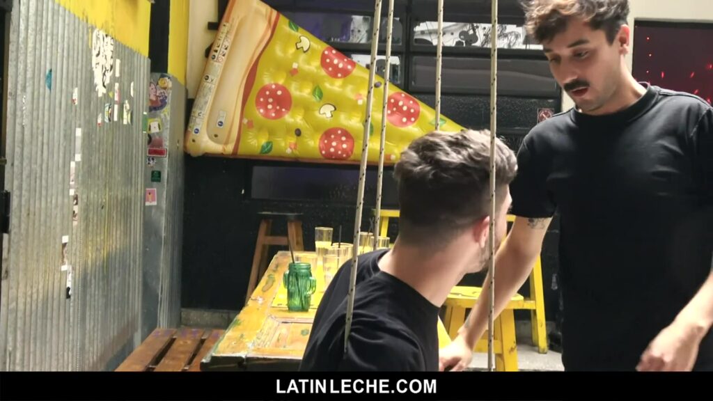 LatinLeche - Cute Boy Blows a Handsome Stranger at the Gay Bar Latino Gay Porn