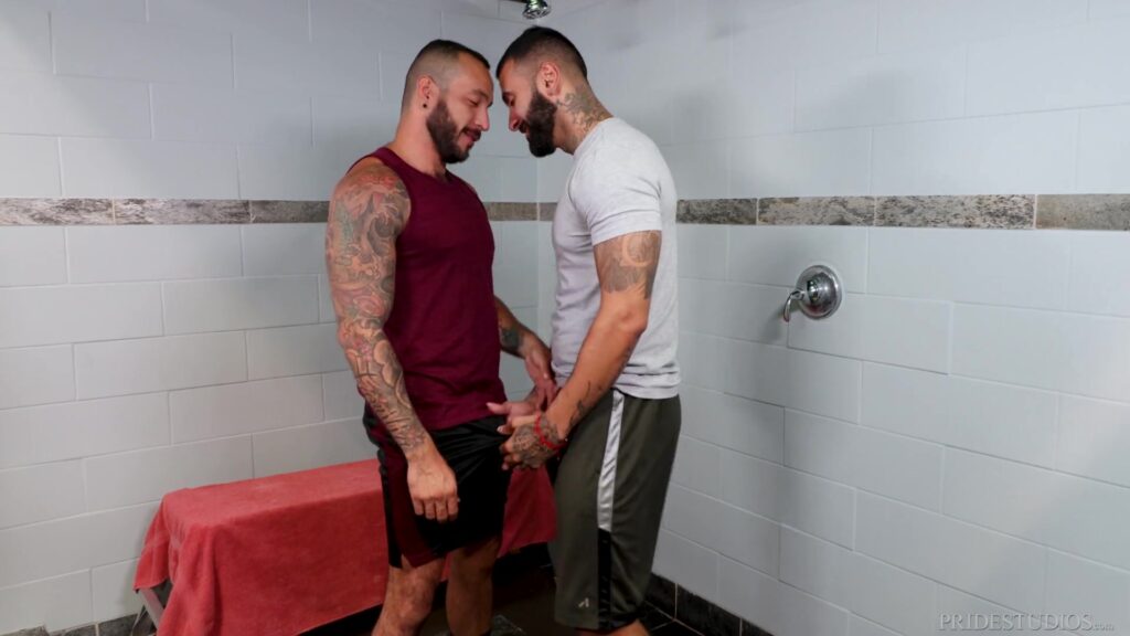 MenOver30 - Hairy Hunks Post-Workout Shower Sex Latino Gay Porn